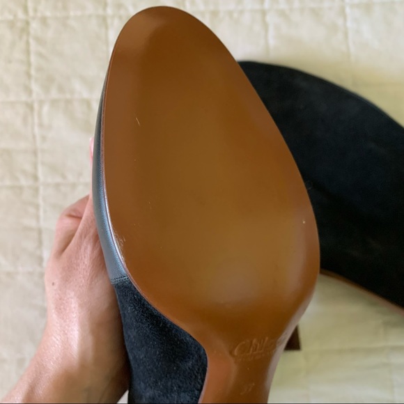 CHLOÉ Fold-Over Bicolor Ankle Boot NWOT - Picture 12 of 15